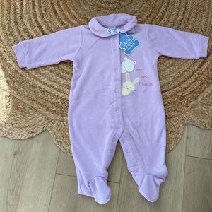 NWT vintage Child of Mine by Carter's Terry One Piece Bear Bunny Snap Sleeper